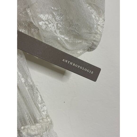Anthropologie Lace Dress XS Let Me Be Ivory Maxi Slip Lined Romantic Petite NEW - Picture 9 of 13